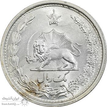 سکه 1 ریال 1313 - 3 تاریخ کوچک - MS64 - رضا شاه