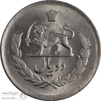 سکه 2 ریال 1332 مصدقی - MS63 - محمد رضا شاه سکه 2 ریال 1332 مصدقی - MS63 - محمد رضا شاه