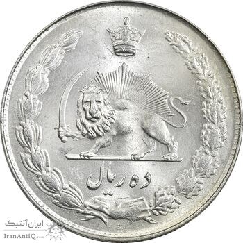 سکه 10 ریال 1343 - ضخیم - MS64 - محمد رضا شاه