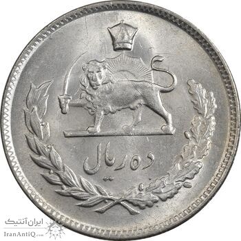 سکه 10 ریال 1348 - MS61 - محمد رضا شاه