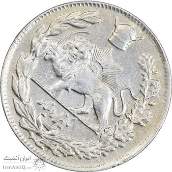 سکه 1000 دینار 1308 تصویری - چرخش 45 درجه - MS62 - رضا شاه