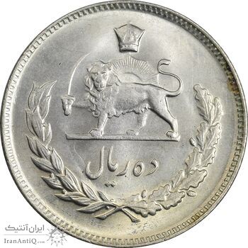 سکه 10 ریال 1345 - MS61 - محمد رضا شاه