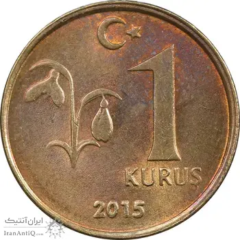 سکه 1 کروش 2015 جمهوری - MS61 - ترکیه
