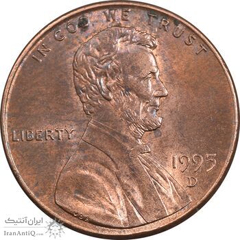 سکه 1 سنت 1995D لینکلن - MS61 - آمریکا