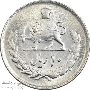 سکه 10 ریال 1357 - AU58 - محمد رضا شاه سکه 10 ریال 1357 - AU58 - محمد رضا شاه