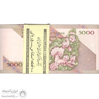 بسته اسکناس 5000 ریال امام (مظاهری - شیبانی) - UNC - جمهوری اسلامی