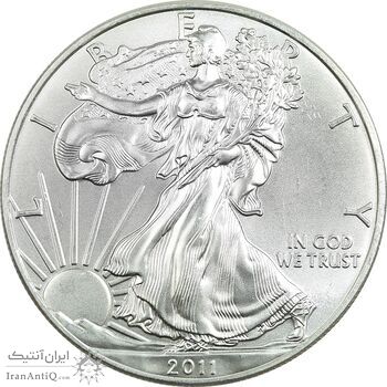 مدال یادبود 1 دلار 2011 عقاب - MS65 - آمریکا مدال یادبود 1 دلار 2011 عقاب - MS65 - آمریکا