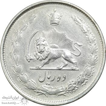 سکه 10 ریال 1324 - EF40 - محمد رضا شاه سکه 10 ریال 1324 - EF40 - محمد رضا شاه