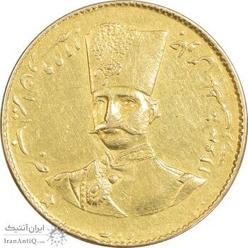 سکه طلا 2 تومان 1299 تصویری - EF45 - ناصرالدین شاه