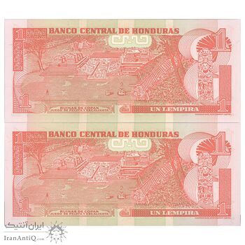 اسکناس یک لمپیرا 2006 (بدون نوار عمودی) جمهوری - جفت - UNC64 - هندوراس