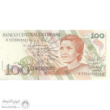 اسکناس 100 کروزادو نووو بدون تاریخ(1989) جمهوری فدراتیو - MFN¹, EdAC	- جفت - UNC64 - برزیل