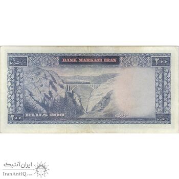 اسکناس 200 ریال (بهنیا - سمیعی) - تک - EF40 - محمد رضا شاه