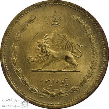 سکه 50 دینار 1321 برنز - MS61 - محمد رضا شاه سکه 50 دینار 1321 برنز - MS61 - محمد رضا شاه