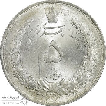 سکه 5 ریال 1310 - MS62 - رضا شاه