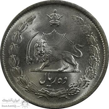 سکه 10 ریال 1323 - MS63 - محمد رضا شاه