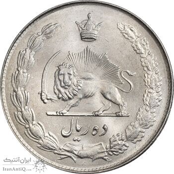 سکه 10 ریال 1343 - ضخیم - MS63 - محمد رضا شاه
