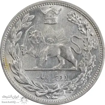 سکه 2000 دینار 1306 تصویری - ضرب هیتون - MS63 - رضا شاه