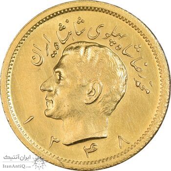 سکه طلا یک پهلوی 1348 - MS62 - محمد رضا شاه