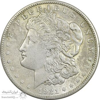 سکه یک دلار 1921 مورگان - AU55 - آمریکا سکه یک دلار 1921 مورگان - AU55 - آمریکا