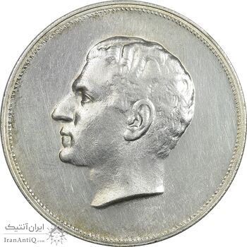 مدال نقره بیست و پنجمین سال سلطنت 1344 - AU58 - محمدرضا شاه