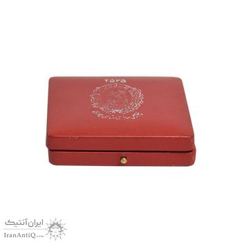 مدال طلا 40 گرمی بانک ملی - دایره - با جعبه فابریک - PF63 - محمد رضا شاه