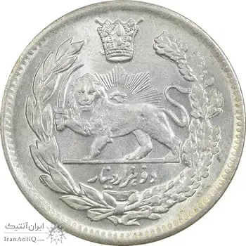سکه 2000 دینار 1344 تصویری - MS63 - احمد شاه