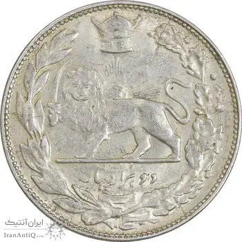 سکه 2000 دینار 1307 تصویری - AU55 - رضا شاه