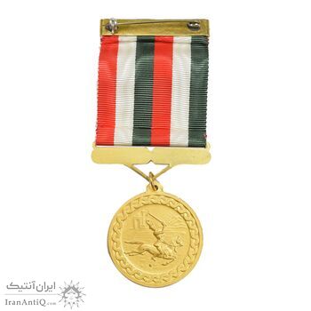 مدال یادبود میلاد مسعود شاهنشاه آریامهر - با جعبه و روبان فابریک - UNC - محمد رضا شاه