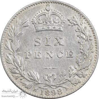 سکه 6 پنس 1898 ویکتوریا - EF40 - انگلستان