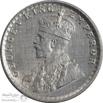 سکه 1/4 روپیه 1919 جرج پنجم - MS62 - هند