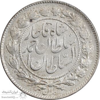 سکه 500 دینار 1330 خطی - AU50 - احمد شاه