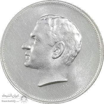 مدال نقره بیست و پنجمین سال سلطنت 1344 - MS63 - محمدرضا شاه