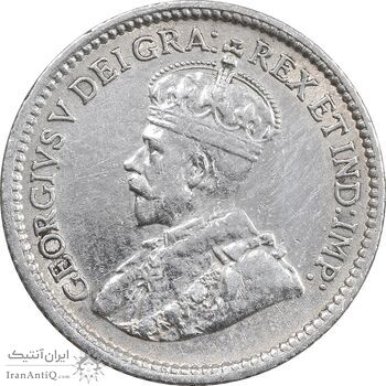 سکه 5 سنت 1917 جرج پنجم - EF45 - کانادا