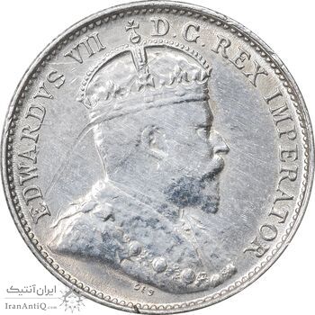 سکه 5 سنت 1903 ادوارد هفتم - 21 برگ - EF45 - کانادا