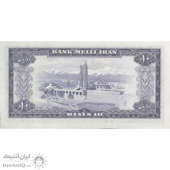 اسکناس 10 ریال 1333 - تک - UNC63 - محمد رضا شاه