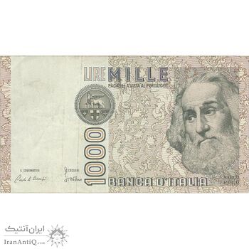اسکناس 1000 لیر 1982 (مارکو پولو) - چیامپی، استوانی - جمهوری - تک - VF35 - ایتالیا