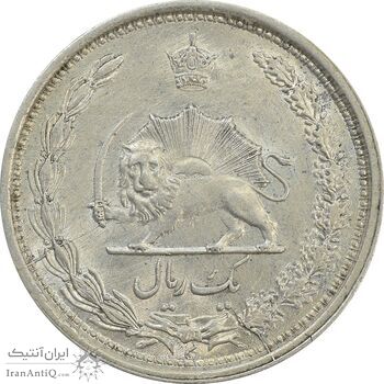 سکه 1 ریال 1313 - 3 تاریخ کوچک - AU58 - رضا شاه