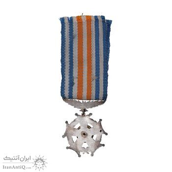 نشان خدمت شهربانی (روبان فابریک) - EF45 - رضا شاه