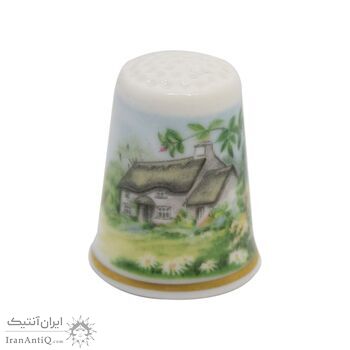 انگشتانه چینی قدیمی طرح باغ گل - کد 006540