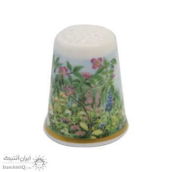 انگشتانه چینی قدیمی طرح باغ گل - کد 006540