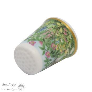 انگشتانه چینی قدیمی طرح باغ گل - کد 006540