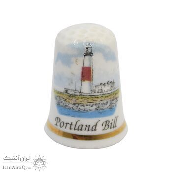 انگشتانه چینی قدیمی طرح فانوس دریایی - کد006541
