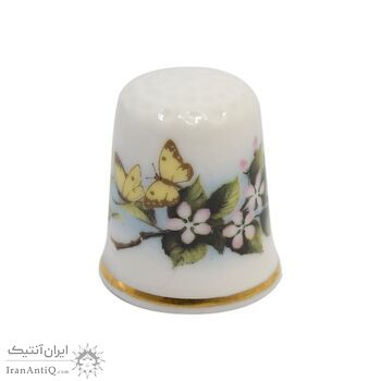 انگشتانه چینی قدیمی طرح میوه و گل  - کد006544