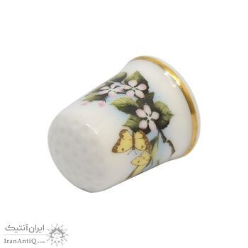انگشتانه چینی قدیمی طرح میوه و گل  - کد006544