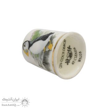 انگشتانه چینی قدیمی طرح پرنده - کد006551