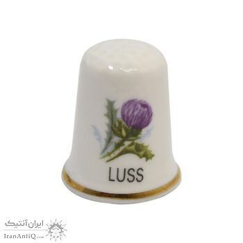 انگشتانه چینی قدیمی طرح گل - کد 006556