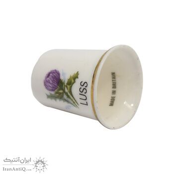 انگشتانه چینی قدیمی طرح گل - کد 006556