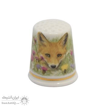 انگشتانه چینی قدیمی طرح روباه - کد 006557