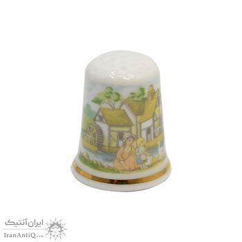 انگشتانه چینی قدیمی طرح مزرعه - کد 006562