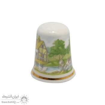 انگشتانه چینی قدیمی طرح مزرعه - کد 006562